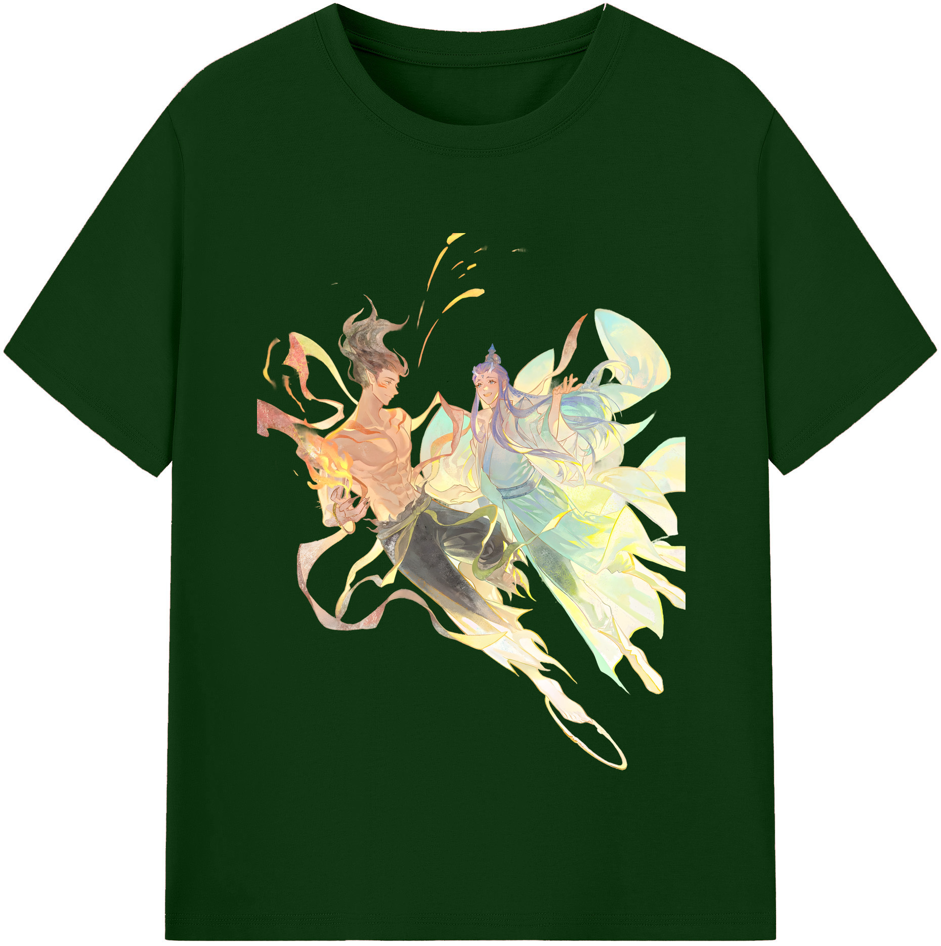 （画像用） Ne Zha 2 ナタ 魔童の大暴れ 綿100％半袖Tシャツ（フロントプリント）